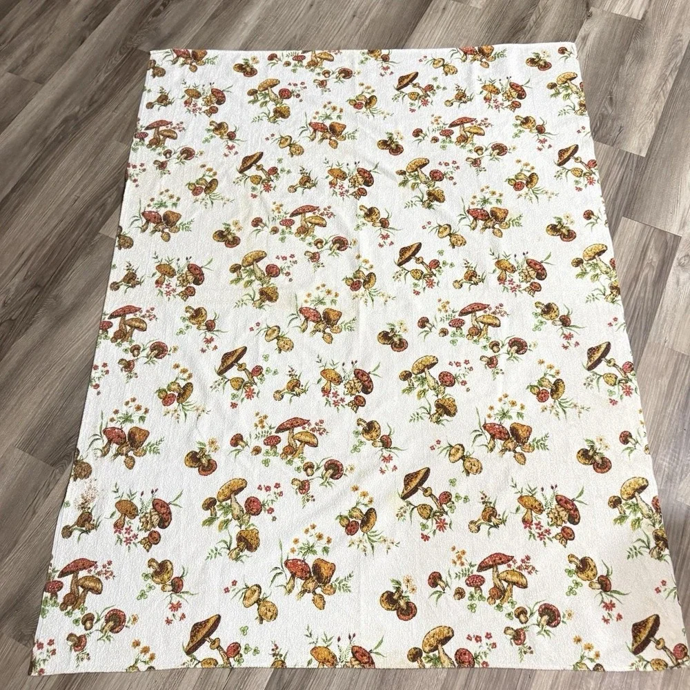 Vintage Merry Mushroom Style‎ Throw Blanket Handmade